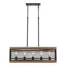 Caldwell Wood & Iron 5 Light Pendant